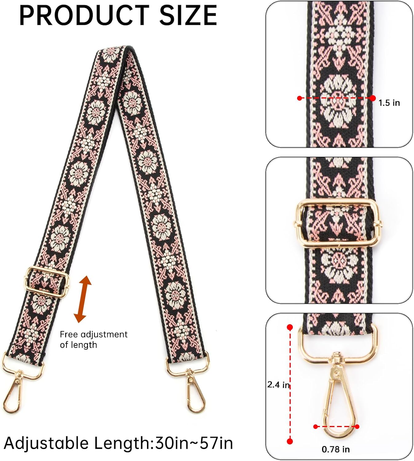 Correas cruzadas ajustables para bolso mujer