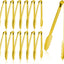 Pinzas acero inox 9pulg para cocina barbacoa pack 12 dorado