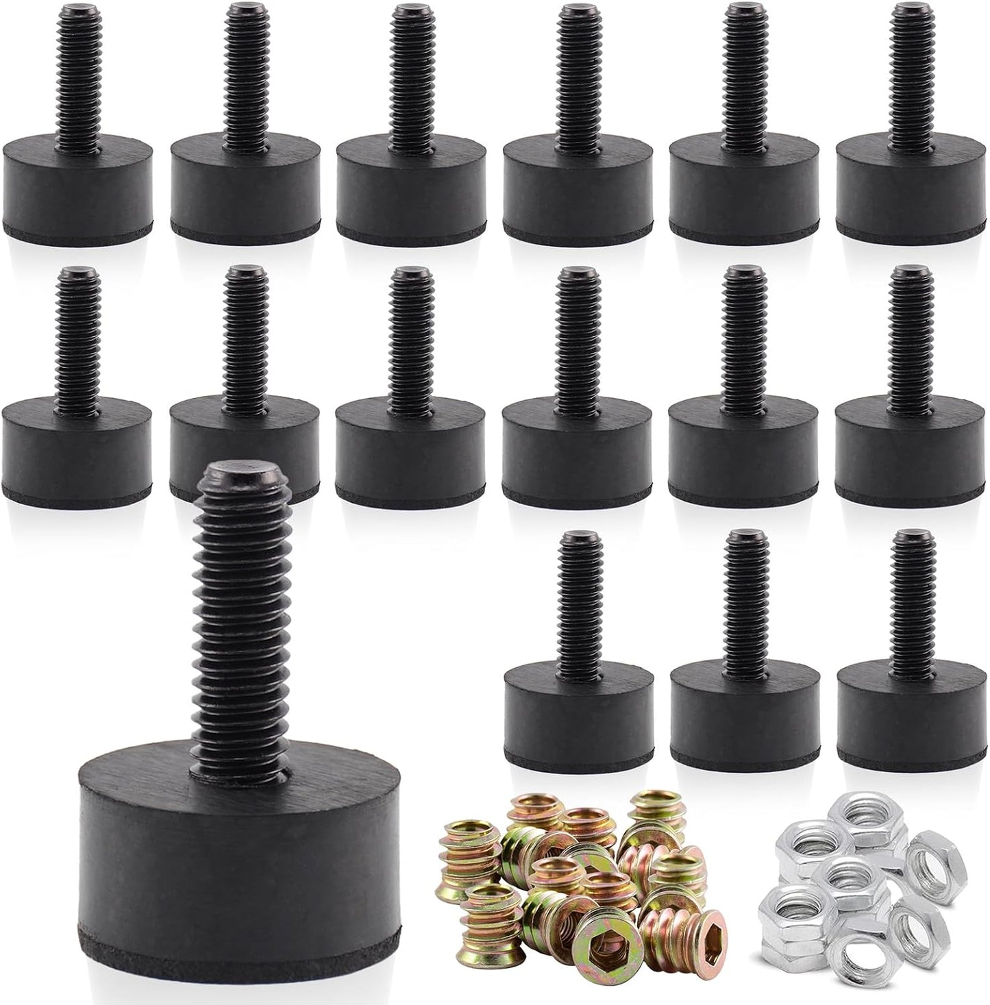 Nivelador de muebles ajustable de goma 5/16 pack 16