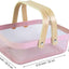 Cesta acero malla multifuncional con mango madera