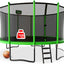 Trampolín 1500lbs para niños y adultos con canasta