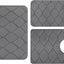Alfombras baño espuma viscoelástica antiderrap 3 pzas gris