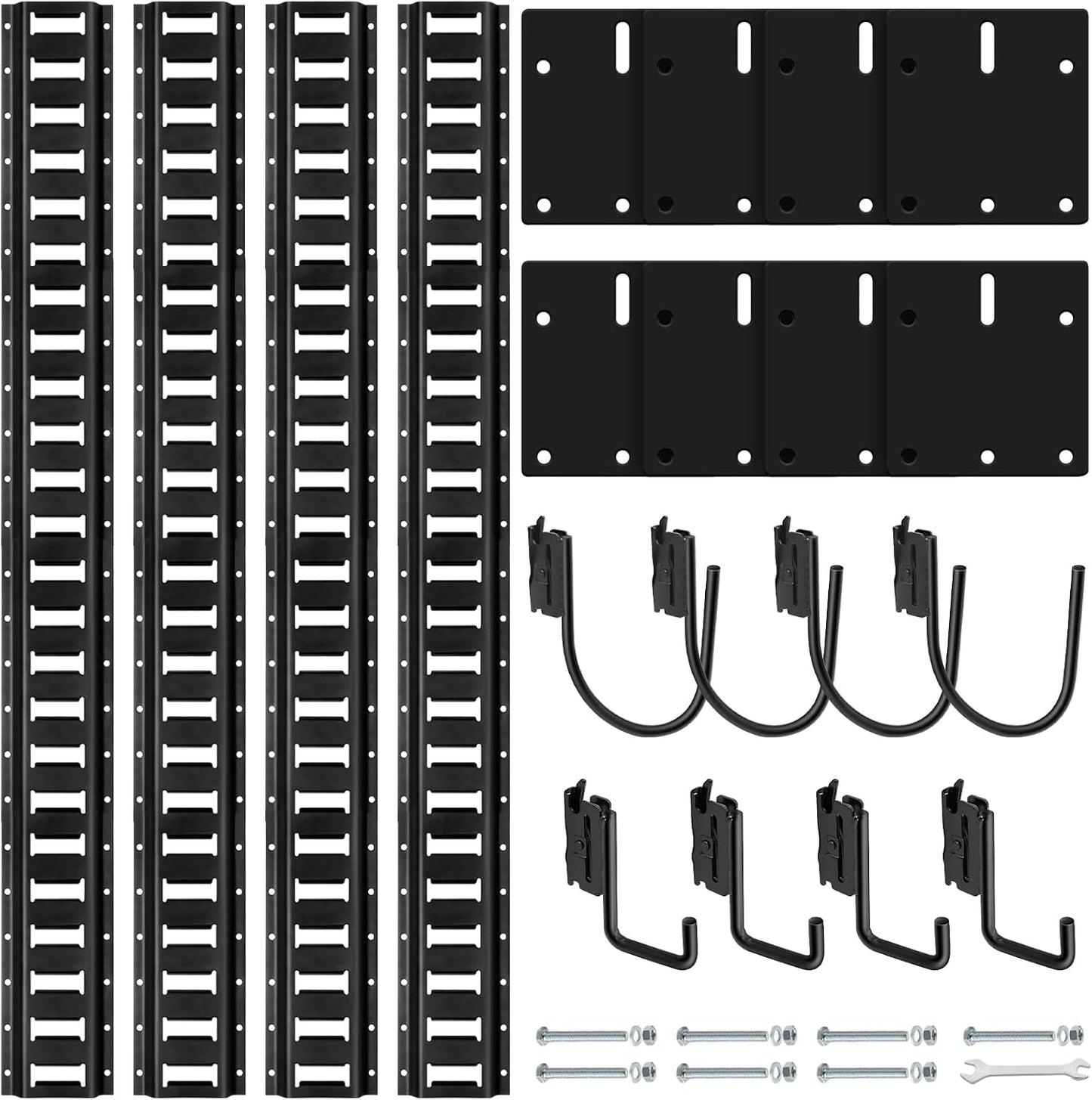 Kit riel E Track 4ft para remolque incluye placa