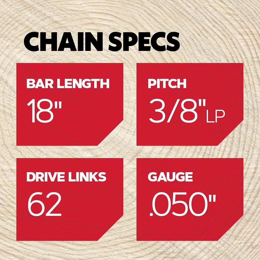 Cadenas motosierra 2 Pack 62 eslabones 0.050 pulg 3/8