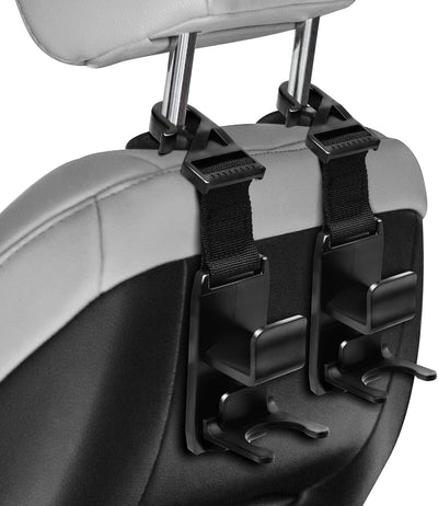 2 Ganchos Reposacabezas Auto para Colgar Bolsos y Abrigos