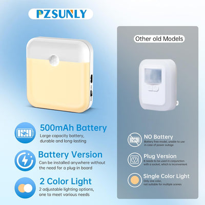 Luz nocturna recargable con sensor de movimiento set 6