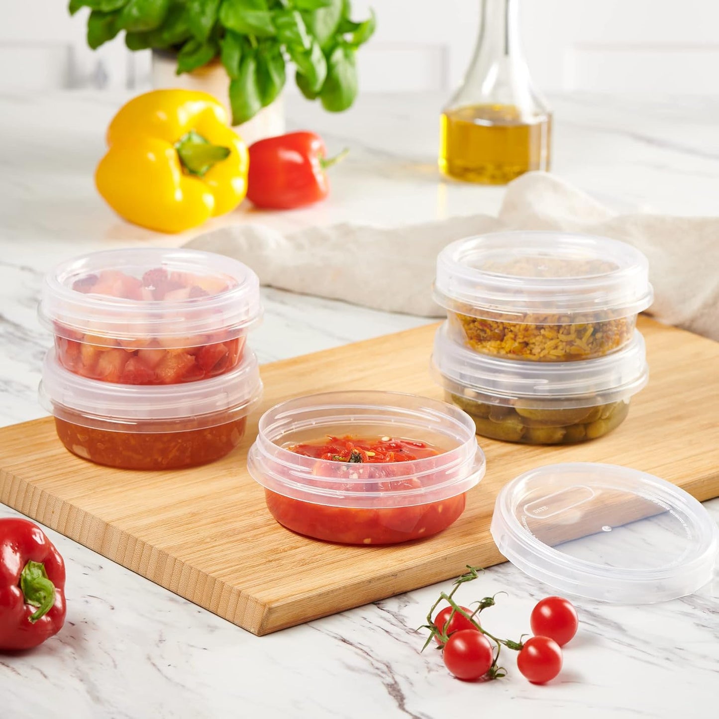 Pack 12 Recipientes Alimento Tapa Giratoria 8oz