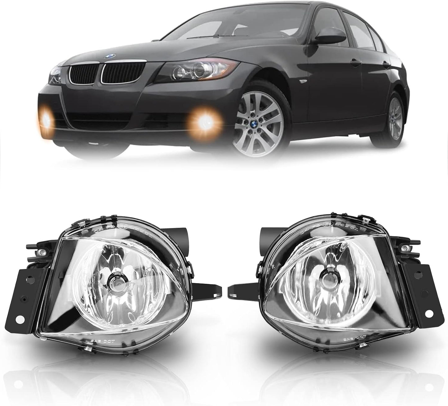 Lámparas antiniebla BMW Serie 3 1 par transparente