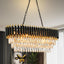 Candelabro moderno de cristal 32pulg colgante 8 luces