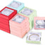 24 Cajas Regalo Joyería 3.5x3.5" Cartón Tapas Transparentes