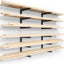 Organiz. madera y estante metal 6 niveles 1200lb color negro
