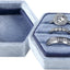 Caja terciopelo anillos 3 ranuras para boda y recuerdo
