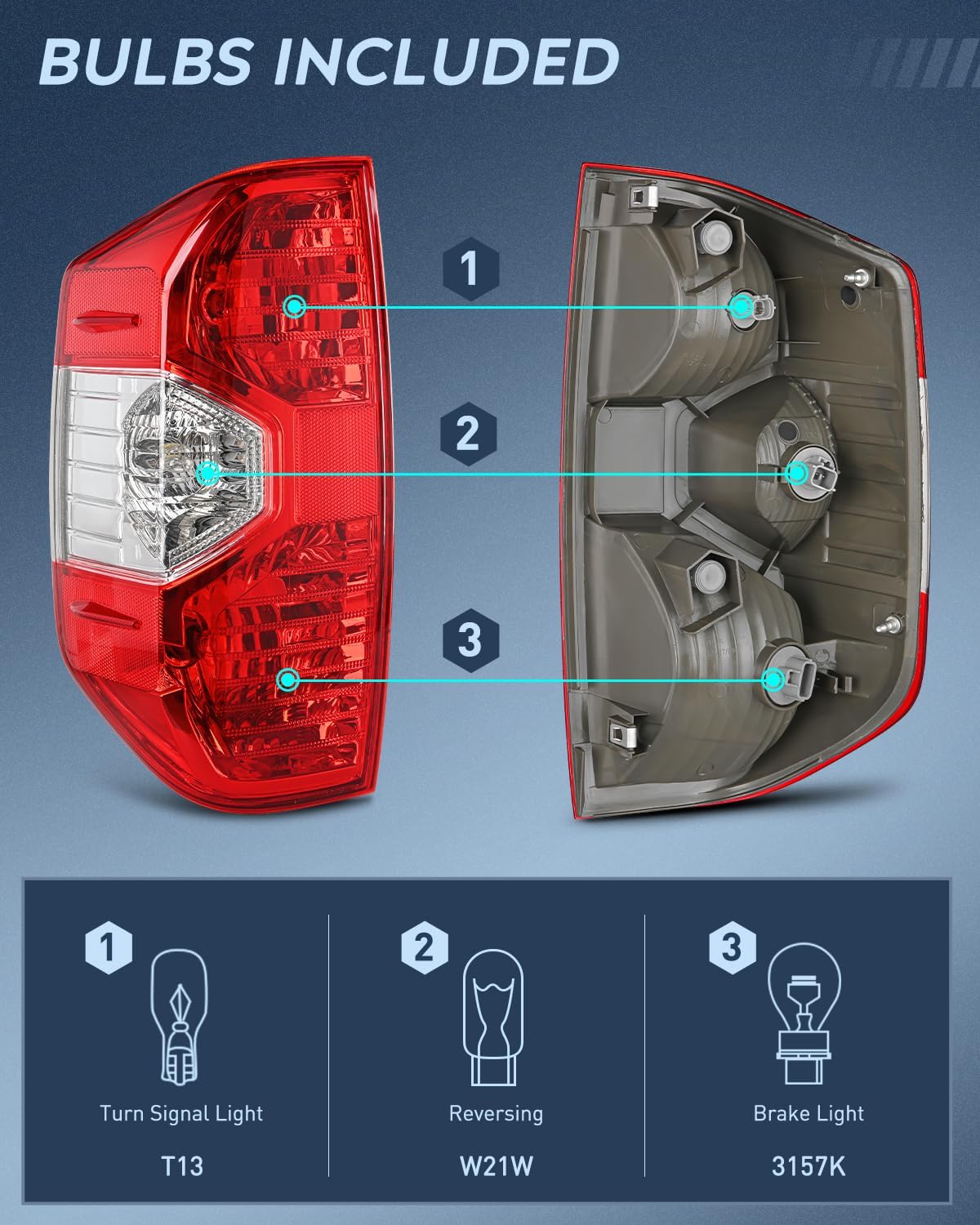 Luz trasera reemplazo Toyota Tundra lado conductor