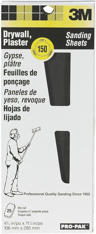 Hojas lijado yeso grano 150D 4x11pulg pack 25
