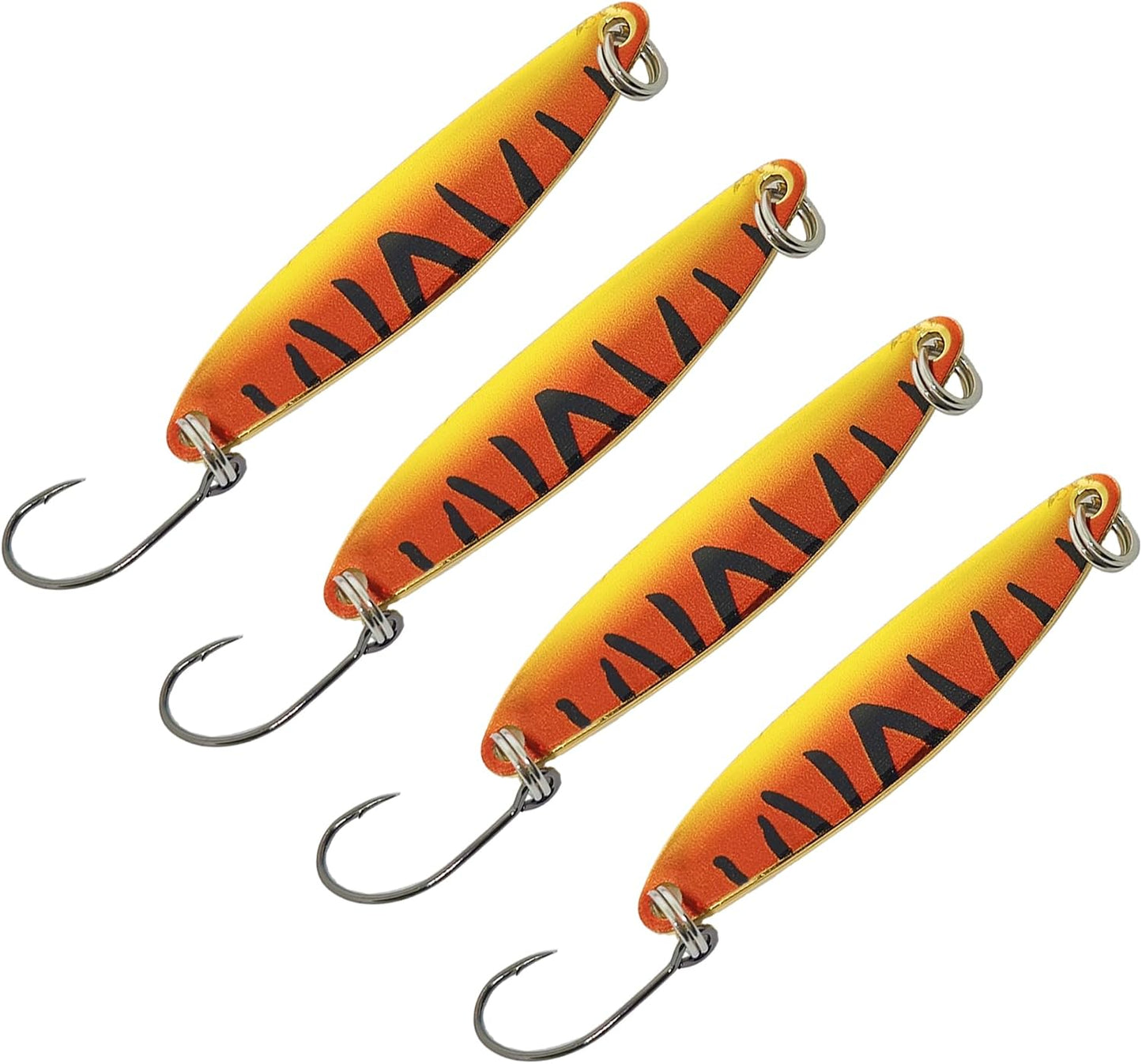 Carnada de metal para salmón y trucha 1/6oz con anzuelo 4pcs