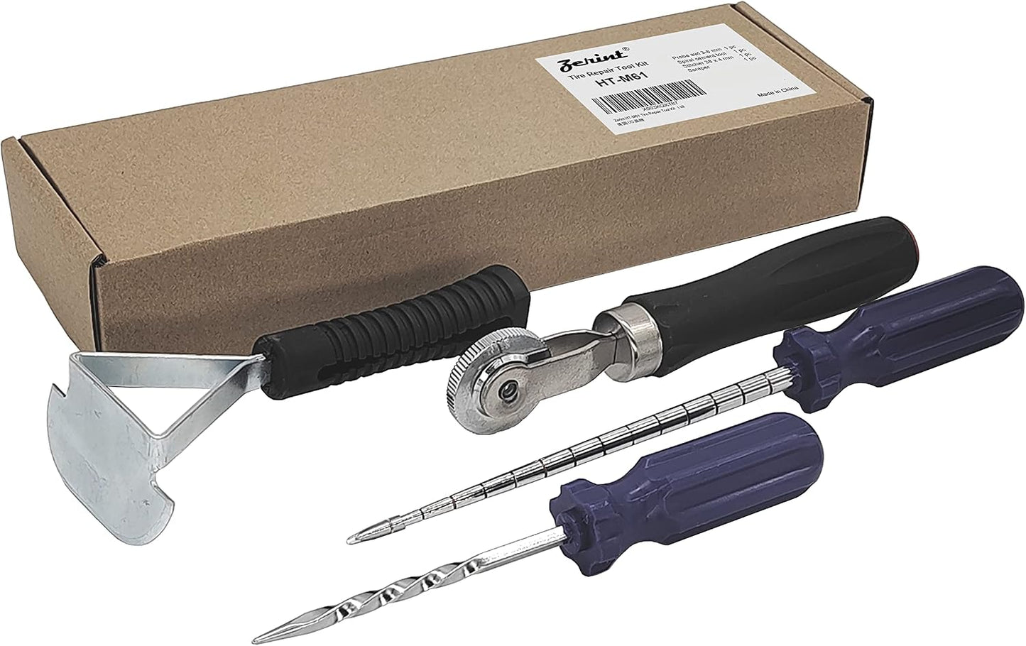 Kit herramientas reparación neumáticos raspador sonda