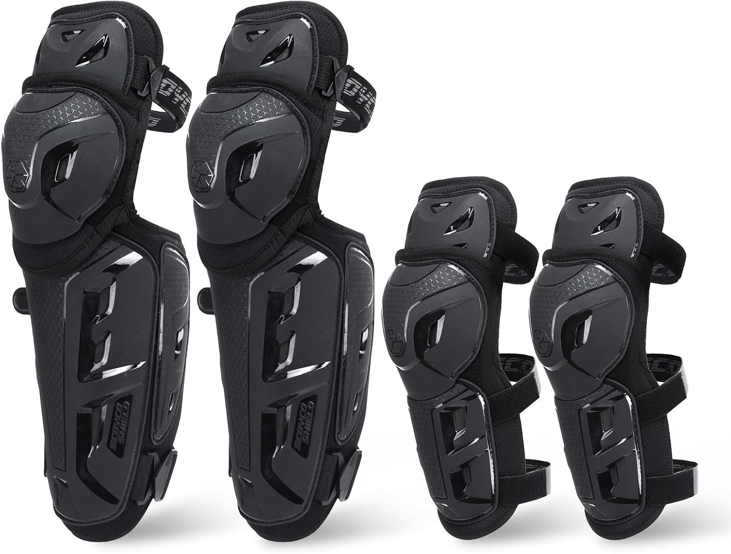 Protectores rodillas y espinilleras 2en1 deportes