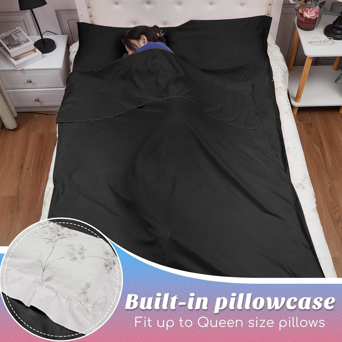 Saco dormir autobronceador reutiliz. transpirable