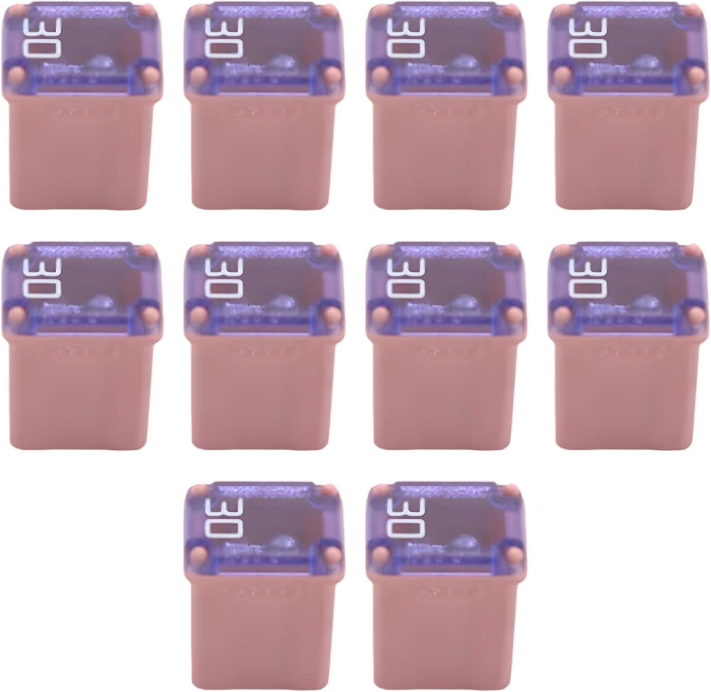 Set 10 fusibles micro 30A para coche tipo Mcase FMM