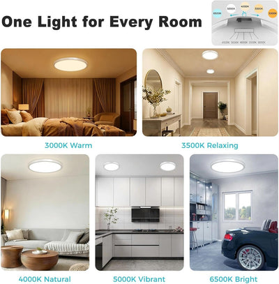 2 Luces LED Empotradas 7pulg Regulables 3000-6500K 15W