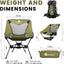 Silla camping ultraligera plegable para senderismo