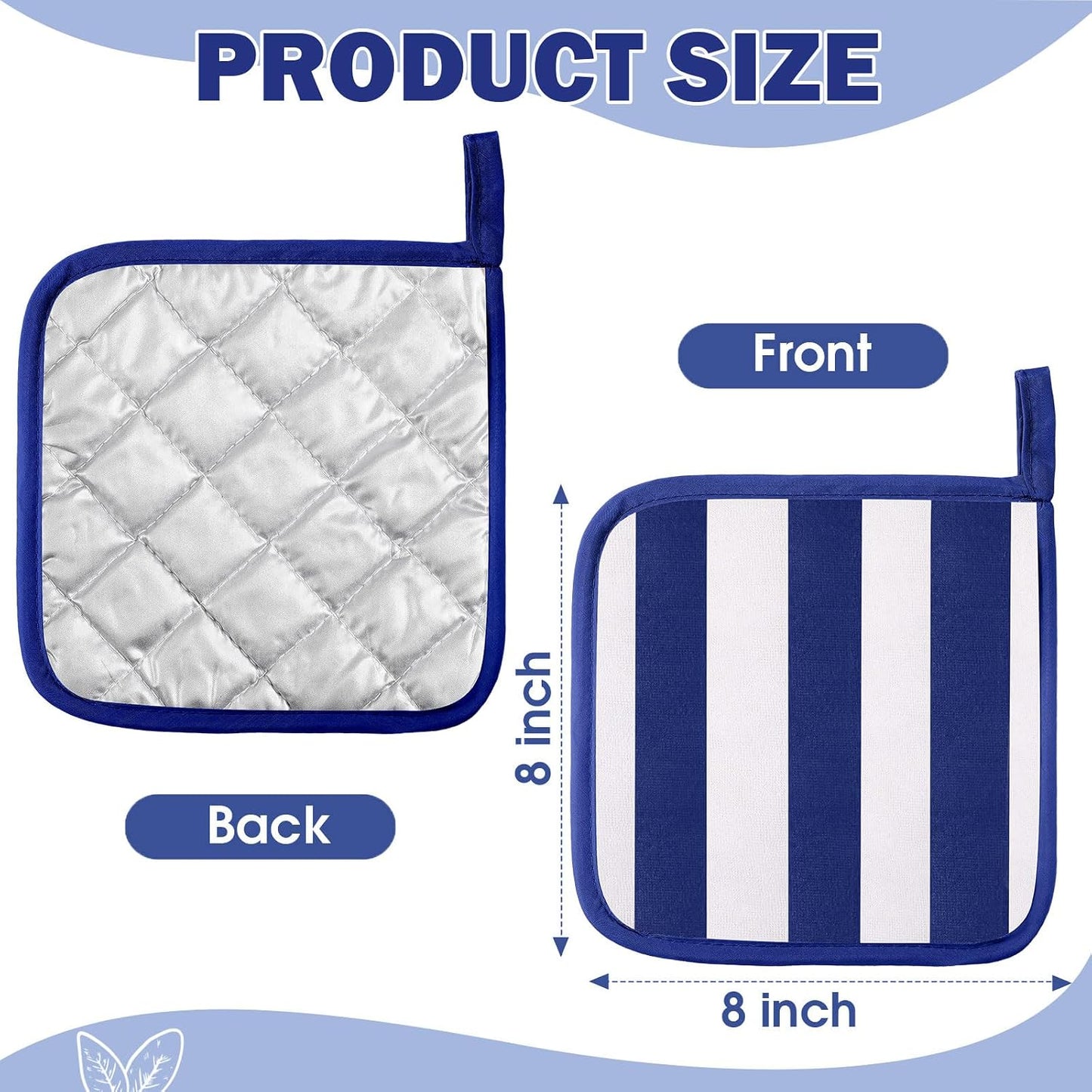 4 Soportes Ollas 8x8pulg Horno Almohadillas Calientes