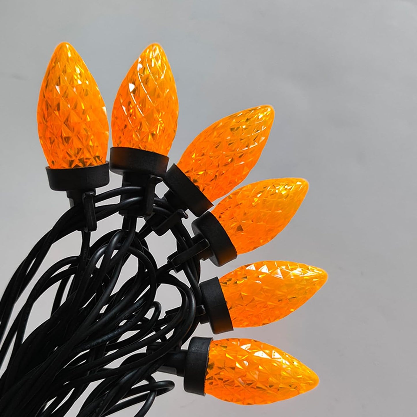 Guirnalda luces navidad naranjas 25ft exterior