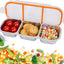 Caja condimentos acero inox 3 compartimentos reutiliz.