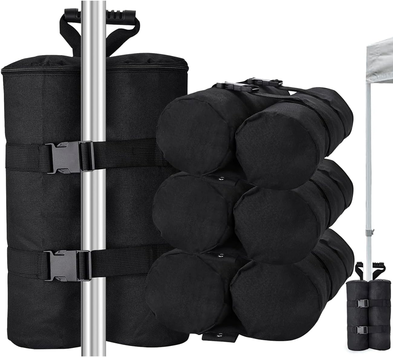 Set 4 bolsas arena toldo 240lb resistentes 1680D