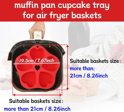Mini freidora aire silicona moldes magdalenas tarta muffin