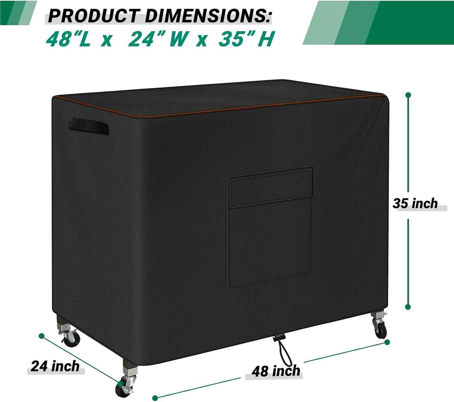 Funda mesa preparación 48x24" acero inox impermeable