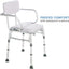 Silla ducha acolchada con respaldo y brazos 300lb color