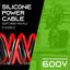 Cable silicona alta temp 12 AWG 1250 ft negro/rojo 600V
