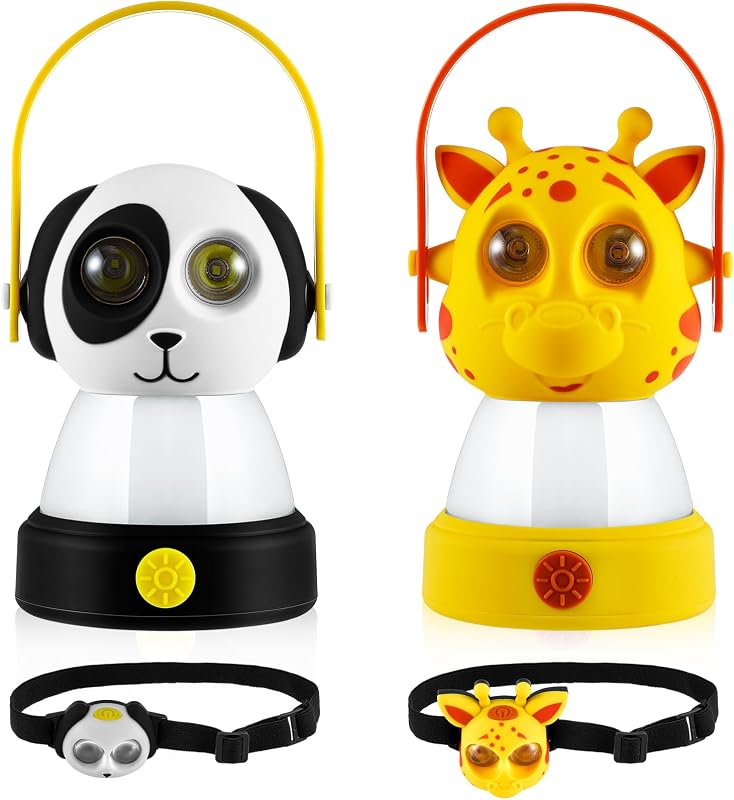 2 Set Linterna LED para Niños Temática Animales