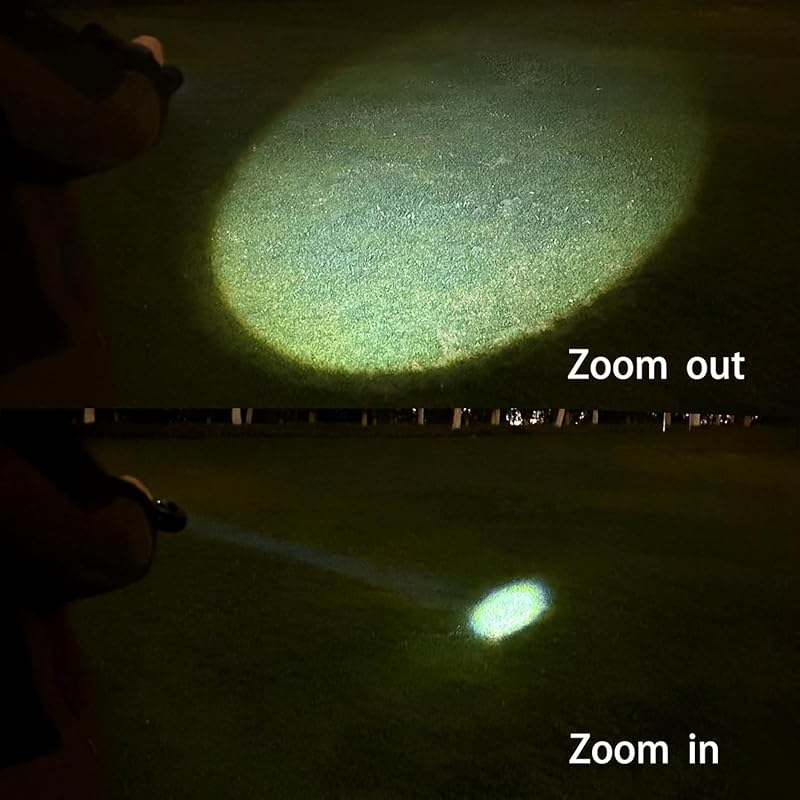 Linterna LED de aluminio resistente con zoom para aventuras