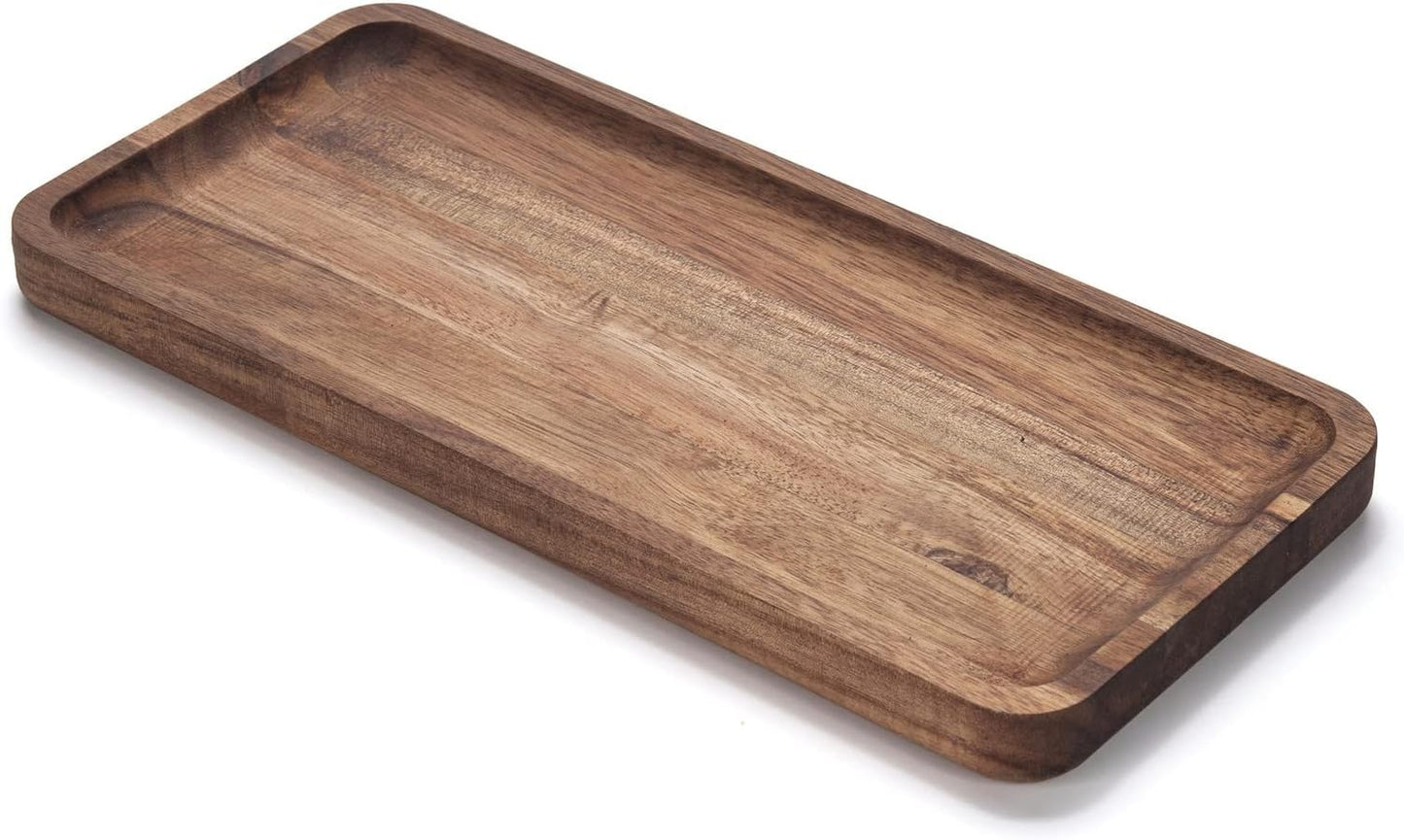Bandeja tocador madera acacia 11.8x5.5"