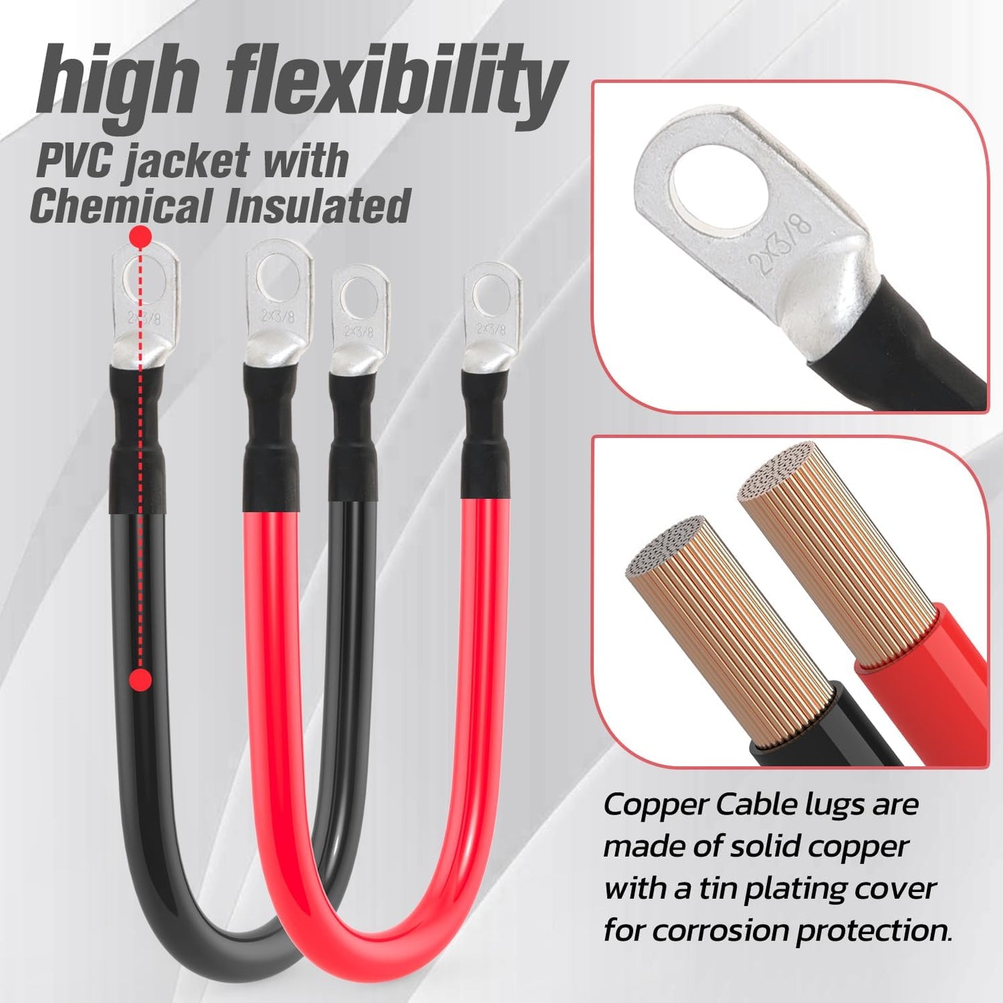 Cable batería 2 AWG para automotriz solar barco coche