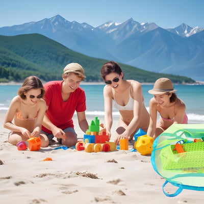 Bolsa playa malla a prueba de arena 15x9 plegable