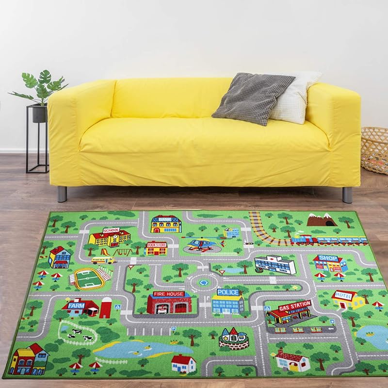 Alfombra set niños 5x6ft 6pulg educativa urbana