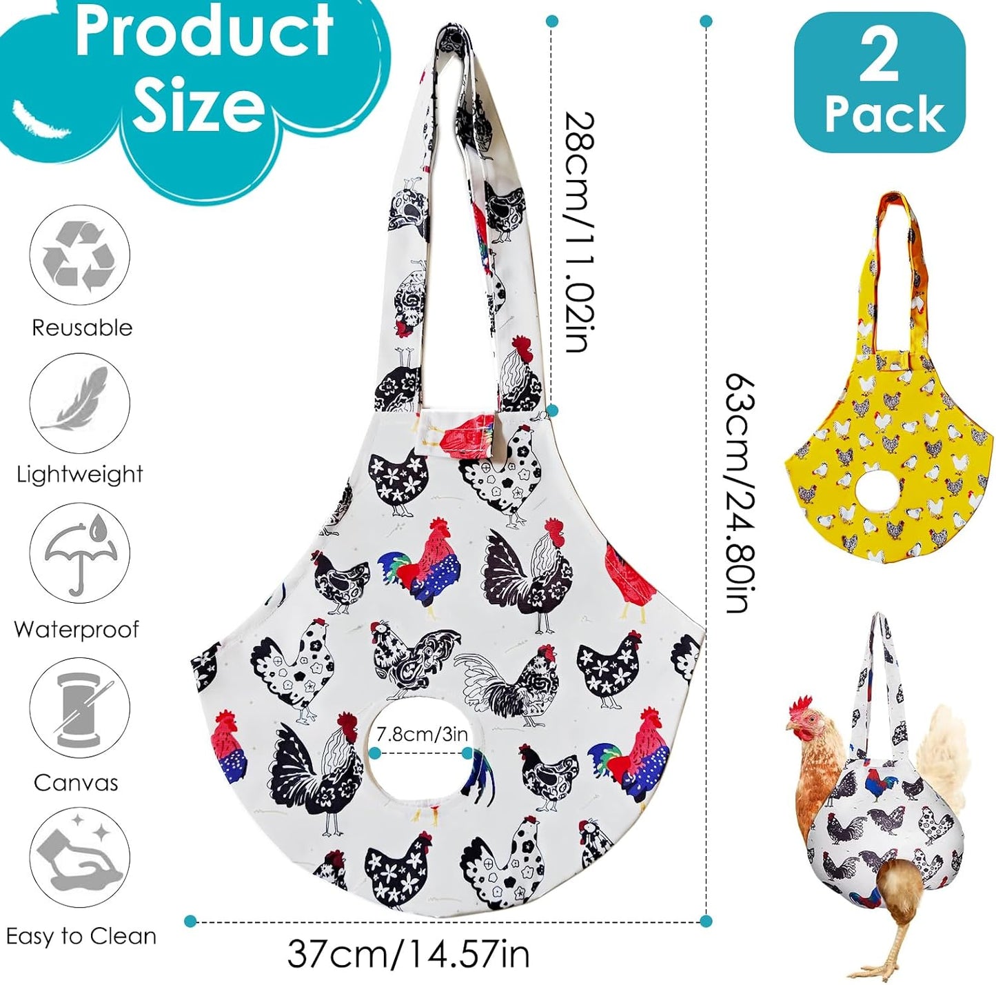 2 Pzas Bolsa Transporte Pollo con Asa