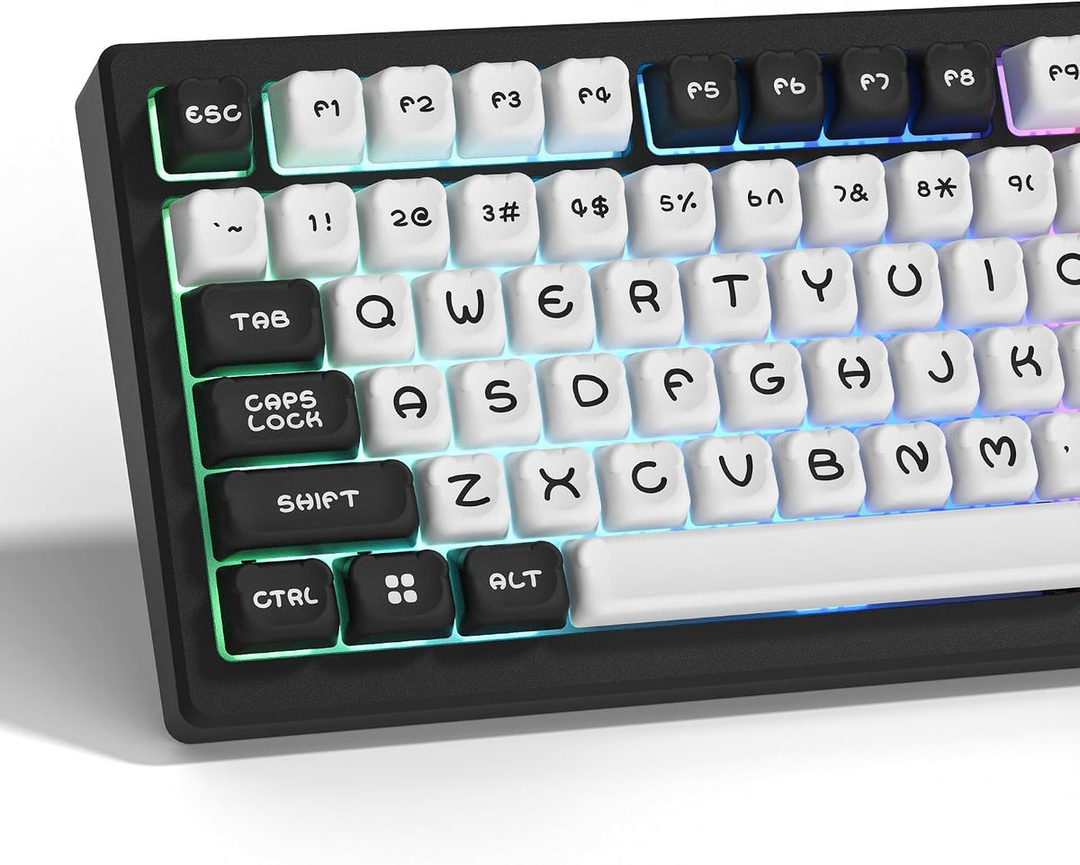 Teclas PBT blancas personalizadas para teclado mecánico MOA 60-100%