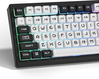 Teclas PBT blancas personalizadas para teclado mecánico MOA 60-100%
