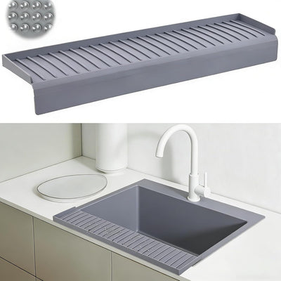 Protector de borde con ventosas de 20 pulgadas para fregadero de cocina y baño