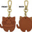 Funda piel auténtica forma gato para AirTag protección