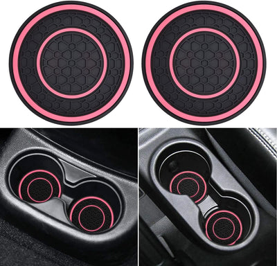 Portavasos auto 2 pzas antideslizantes rosa