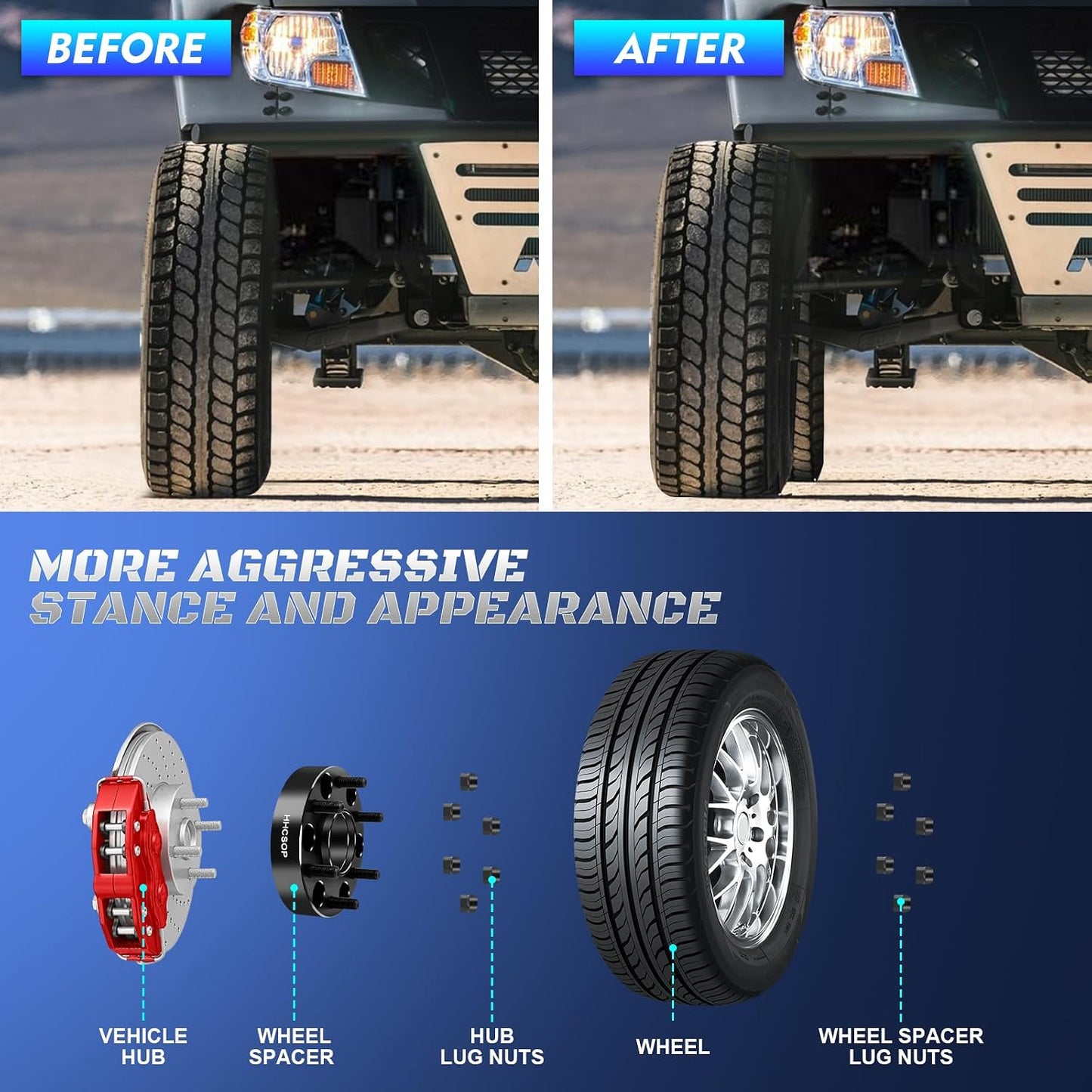 Espaciadores rueda 6x5.5 para Chevy GMC Silverado Tahoe