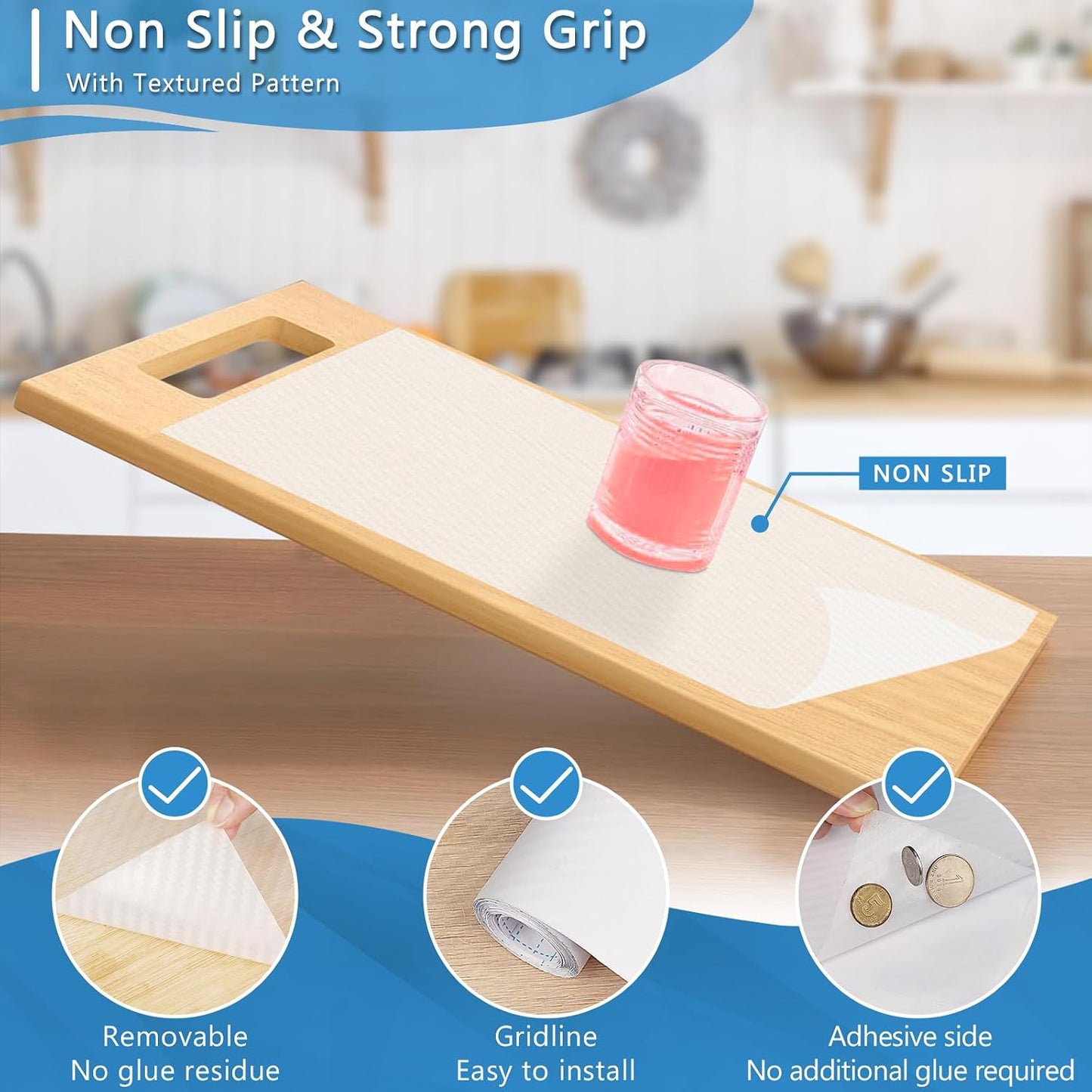 Forro autoadhesivo impermeable para estante cocina