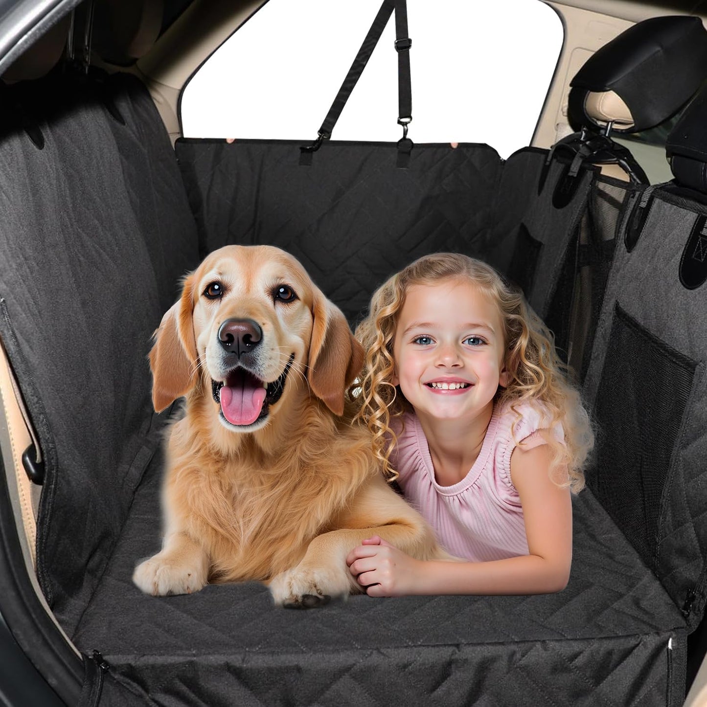 Funda asiento auto perro 600D impermeable extensor SUV mediano