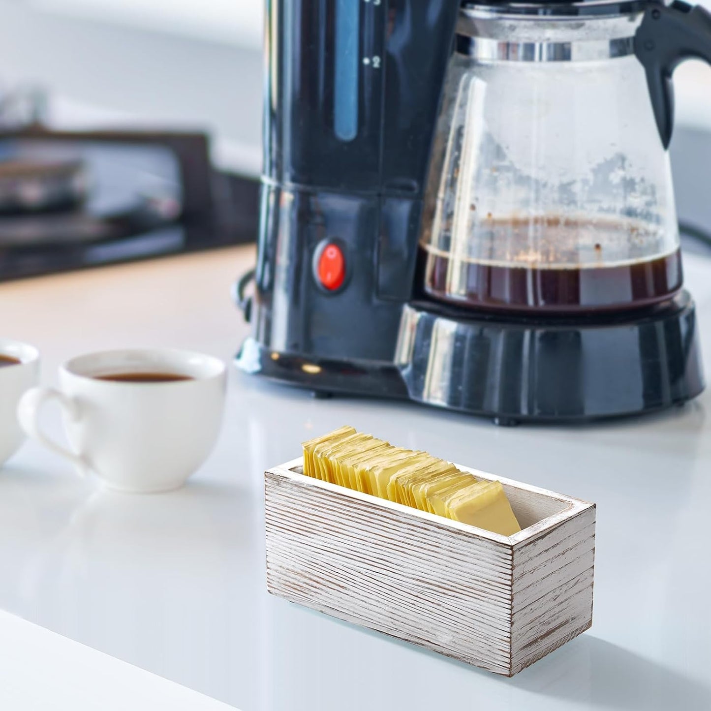 Soporte azúcar madera barra café organizador condimentos