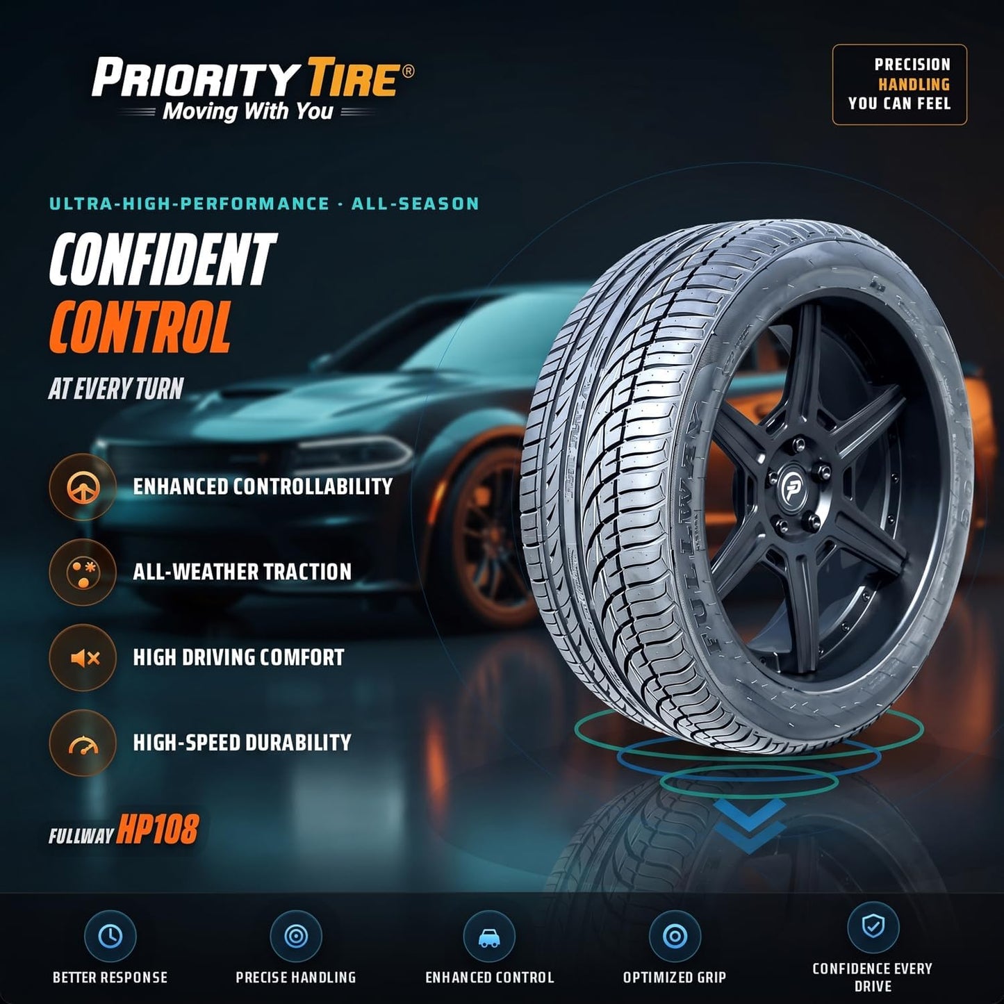 Neumático radial HP108 185/60R14 carga XL negro BSW